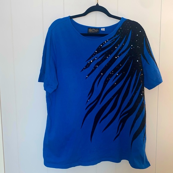 Bob Mackie Tops - Bob Mackie Sequined Top Size XL
